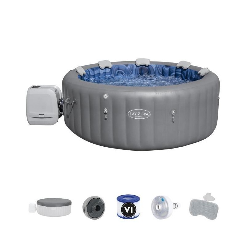 Spa gonflable BESTWAY - Lay-Z-Spa Santorini - 5 a 7 places -Rond (Livr
