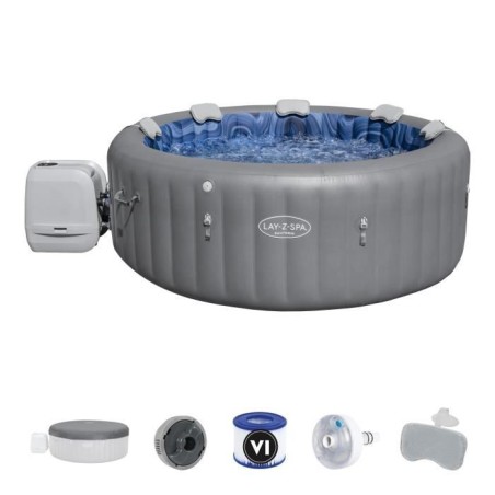 Spa gonflable BESTWAY - Lay-Z-Spa Santorini - 5 a 7 places -Rond (Livr