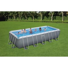 Kit Piscine hors sol tubulaire BESTWAY - Steel Pro Max™ - 640 x 274 x 132 cm - Rectangulaire (Filtre a sable, bâche, échelle