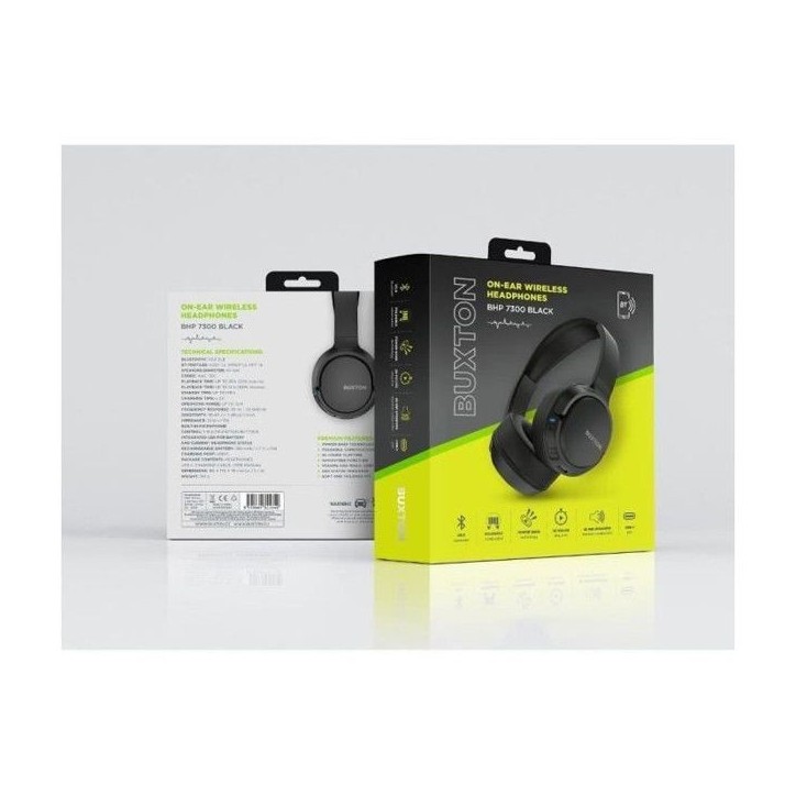Casque supra-auriculaire sans fil - Buxton - BHP 7300 BLACK Casque supra-auriculaire sans fil - Buxton - BHP 7300 BLACK
