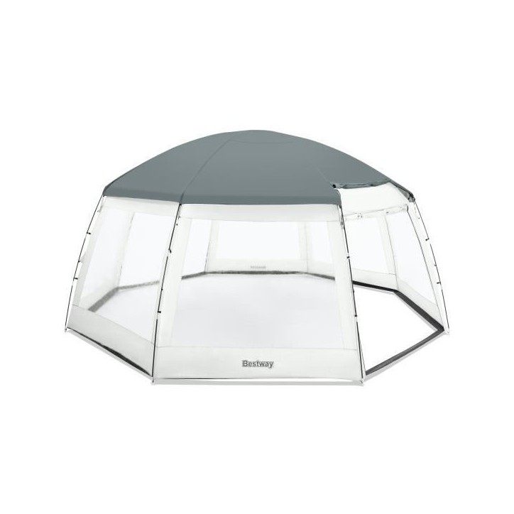 BESTWAY - Dôme de protection pour piscine - Octogonal 600 x 600 x 295 cm - Gris BESTWAY - Dôme de protection pour piscine - Octogonal 600 x 600 x 295 cm - Gris