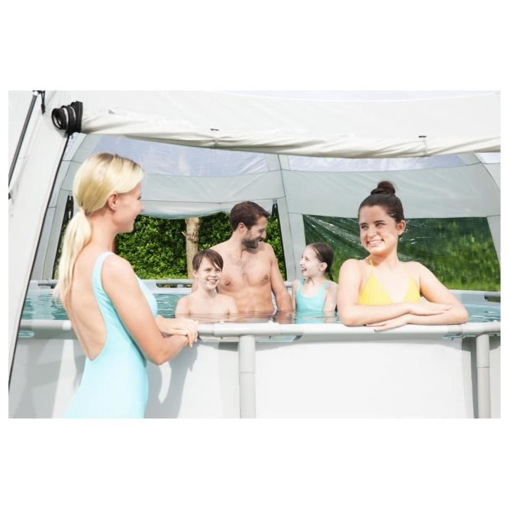 BESTWAY - Dôme de protection pour piscine - Octogonal 600 x 600 x 295 cm - Gris BESTWAY - Dôme de protection pour piscine - Octogonal 600 x 600 x 295 cm - Gris