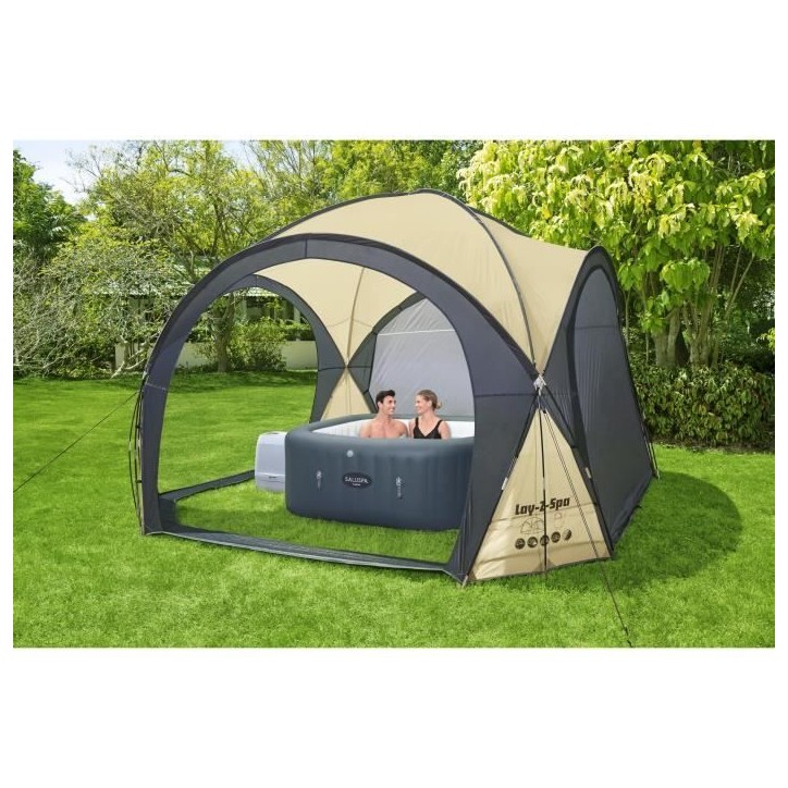Dôme de protection pour spa Lay-Z-Spa - BESTWAY - 390x390x255 cm - Gris - Protection anti-UV Dôme de protection pour spa Lay-Z-Spa - BESTWAY - 390x390x255 cm - Gris - Protection anti-UV