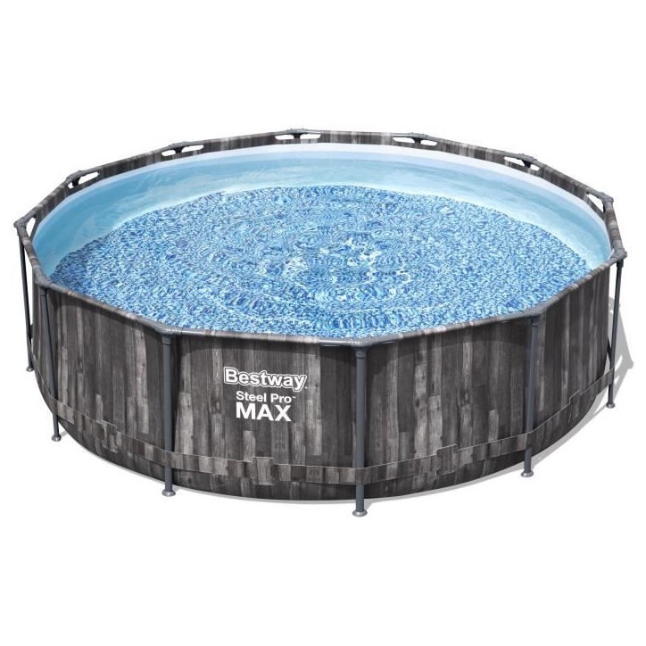 Kit Piscine hors sol tubulaire BESTWAY - Steel Pro Max™ - 366 x 100 cm - Ronde (filtre a cartouche, échelle, diffuseur) Kit Piscine hors sol tubulaire BESTWAY - Steel Pro Max™ - 366 x 100 cm - Ronde (filtre a cartouche, échelle, diffuseur)