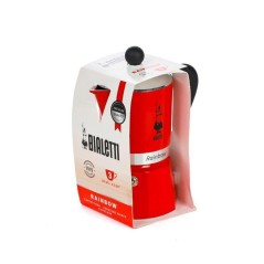 Cafetiere italienne - Bialetti - Moka Express - 3 Tasses - Rouge - Alu