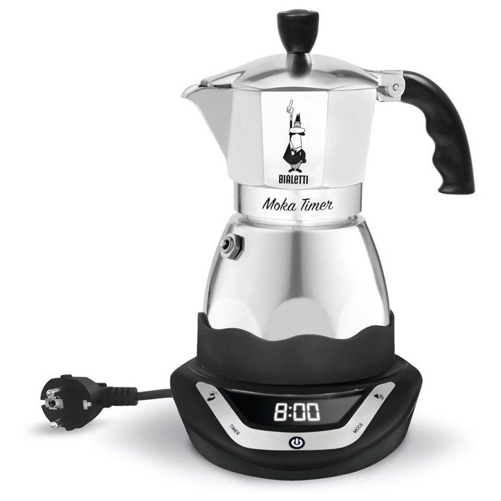 Cafetiere italienne électrique - BIALETTI - MOKA TIMER - 3 tasses - 120 ml - Inox Cafetiere italienne électrique - BIALETTI - MOKA TIMER - 3 tasses - 120 ml - Inox