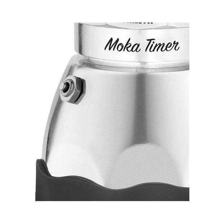Cafetiere italienne électrique - BIALETTI - MOKA TIMER - 6 tasses - 300 ml - Inox