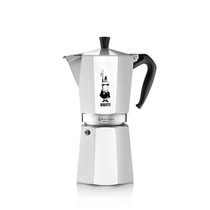 Cafetiere italienne - BIALETTI - Moka Express - Tous feux sauf induction - 18 tasses - 810 ml - Inox