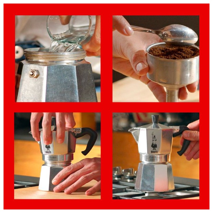 Cafetiere italienne - BIALETTI - Moka Express - Tous feux sauf induction - 18 tasses - 810 ml - Inox