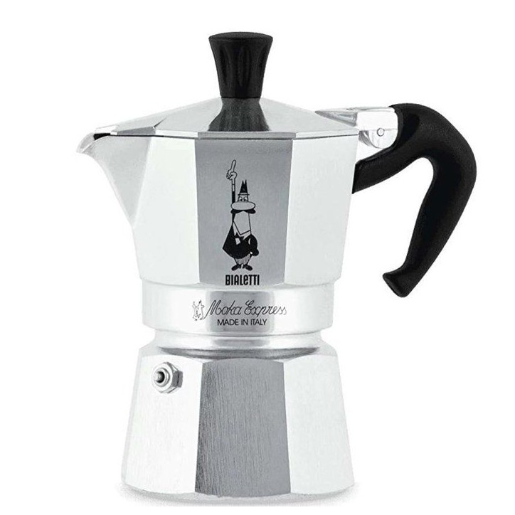 Cafetiere italienne - BIALETTI - Moka Express - Tous feux sauf induction - 2 tasses - 90 ml - Inox