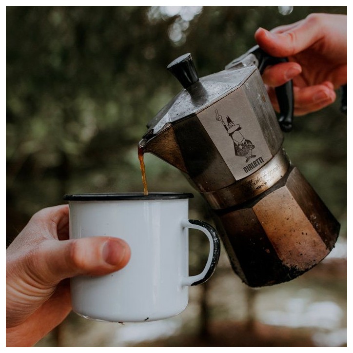 Cafetiere italienne - BIALETTI - Moka Express - Tous feux sauf induction - 2 tasses - 90 ml - Inox