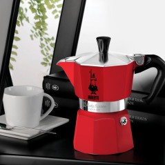 Cafetiere italienne - BIALETTI - La Mokina - Tous feux sauf induction - 1 tasse - 40 ml - Rouge