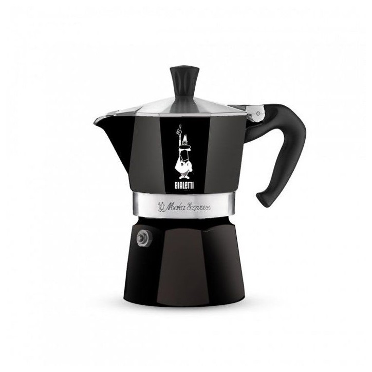 Cafetiere italienne - BIALETTI - La Mokina - Tous feux sauf induction - 1 tasse - 40 ml - Noir Cafetiere italienne - BIALETTI - La Mokina - Tous feux sauf induction - 1 tasse - 40 ml - Noir
