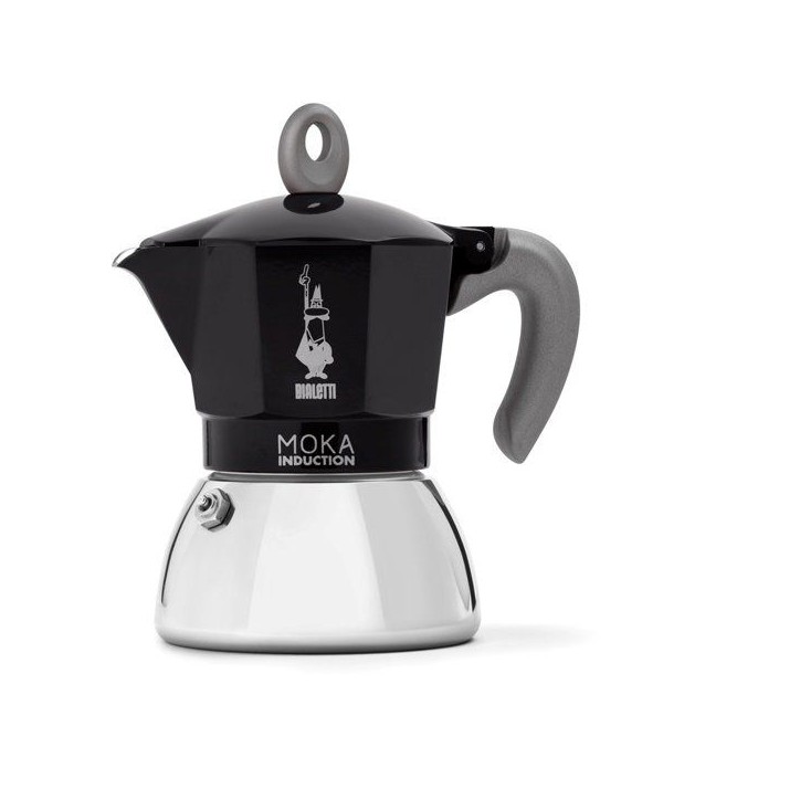Cafetiere italienne - BIALETTI - MOKA Induction - 4 tasses - 150 ml - Noir
