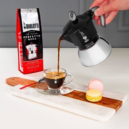 Cafetiere italienne - BIALETTI - MOKA Induction - 2 tasses - 100 ml - Noir