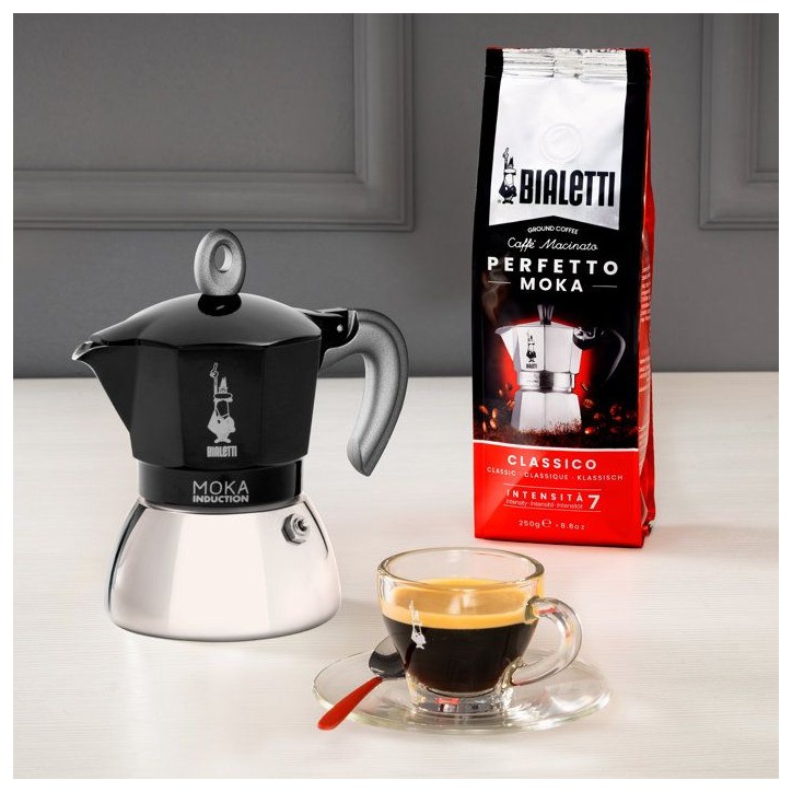 Cafetiere italienne - BIALETTI - MOKA Induction - 2 tasses - 100 ml - Noir Cafetiere italienne - BIALETTI - MOKA Induction - 2 tasses - 100 ml - Noir