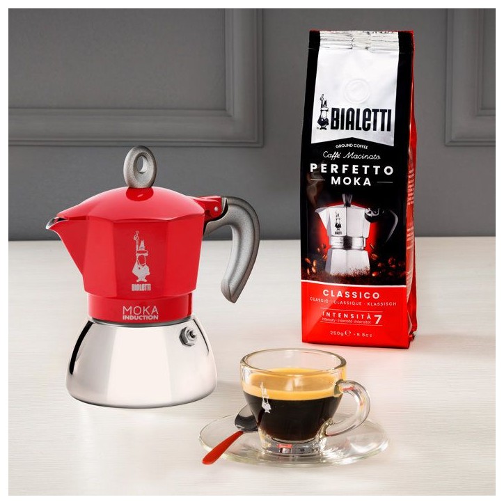 Cafetiere italienne - BIALETTI - MOKA Induction - 2 tasses - 100 ml - Rouge Cafetiere italienne - BIALETTI - MOKA Induction - 2 tasses - 100 ml - Rouge
