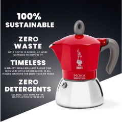 Cafetiere italienne - BIALETTI - MOKA Induction - 4 tasses - 150 ml -