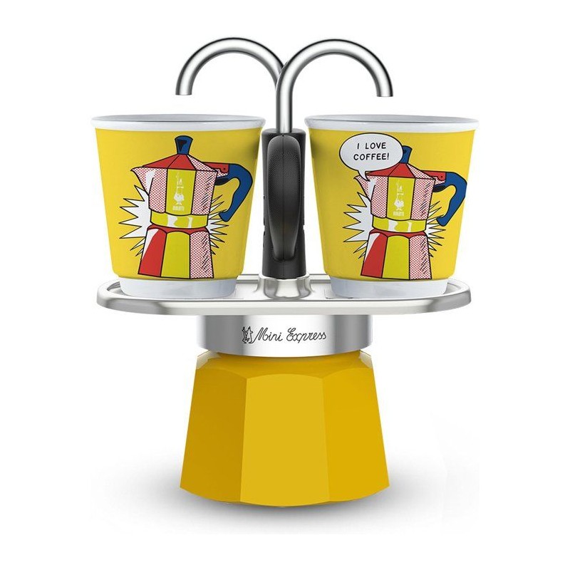 Set cafetiere italienne + 2 tasses - BIALETTI - Mini-express LICHTENST