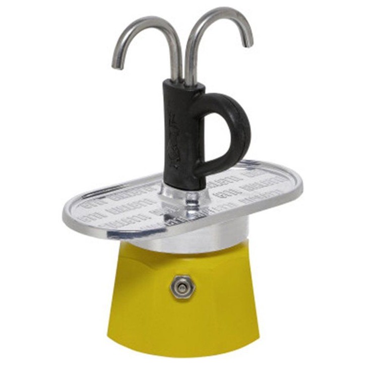 Set cafetiere italienne + 2 tasses - BIALETTI - Mini-express LICHTENSTEIN - 100 ml - Inox / Jaune Set cafetiere italienne + 2 tasses - BIALETTI - Mini-express LICHTENSTEIN - 100 ml - Inox / Jaune