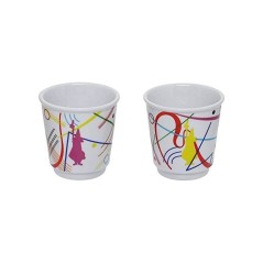 Set cafetiere italienne + 2 tasses - BIALETTI - Mini-express KANDINSKY