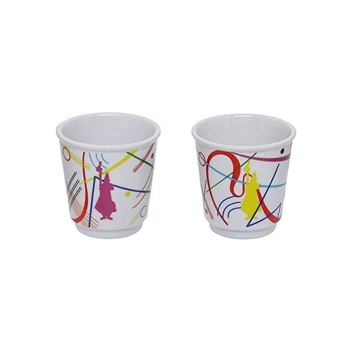 Set cafetiere italienne + 2 tasses - BIALETTI - Mini-express KANDINSKY - 100 ml - Inox / Bleu Set cafetiere italienne + 2 tasses - BIALETTI - Mini-express KANDINSKY - 100 ml - Inox / Bleu