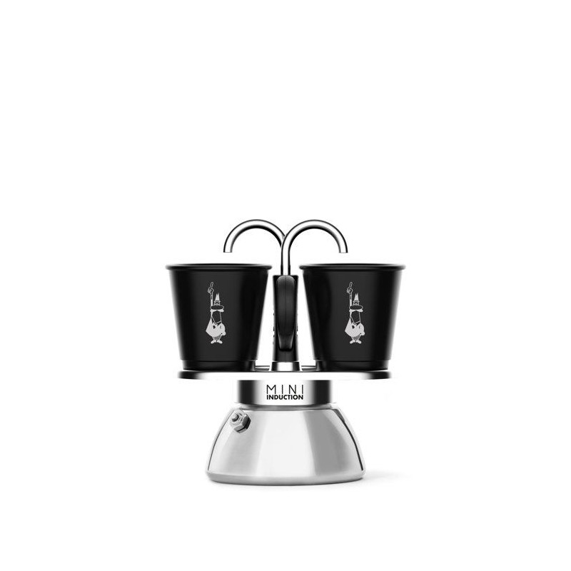 Set cafetiere italienne + 2 tasses - BIALETTI - Mini-induction - 100 m