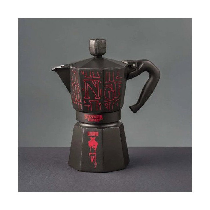 Cafetiere italienne - BIALETTI - Moka express - Collection Stranger Things - 3 tasses - 130 ml - Noir / Rouge