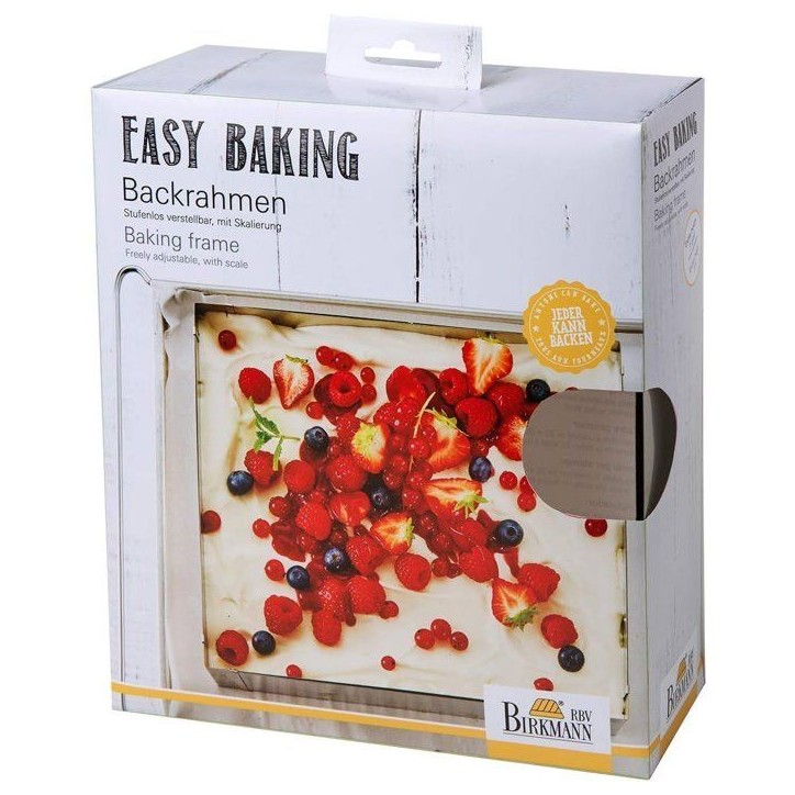 Cadre de cuisson ajustable - BIRKMANN - EASY BAKING - Acier - 22 x 25 a 43 x 48 cm, H 7 cm Cadre de cuisson ajustable - BIRKMANN - EASY BAKING - Acier - 22 x 25 a 43 x 48 cm, H 7 cm