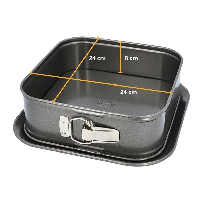 Moule carré a fond amovible - BIRKMANN - EASY BAKING - Acier carbone