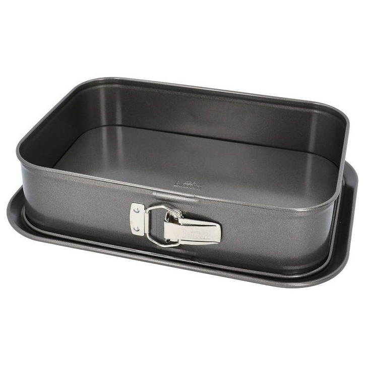 Moule rectangulaire a fond amovible - BIRKMANN - EASY BAKING - Acier carbone - Anti adhésif - 34 x 23,5 x 8 cm