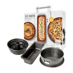 Set moule a pâtisserie - BIRKMANN - EASY BAKING - Acier Carbone - 3 p