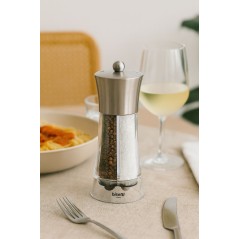 Moulin Sel-Poivre 2-en-1 - BISETTI - Dual Big Acryl - Inox