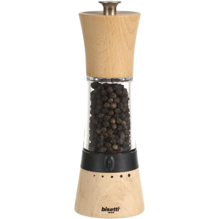 Moulin a poivre - BISETTI - PISA - 18 cm - Bois / Acryl