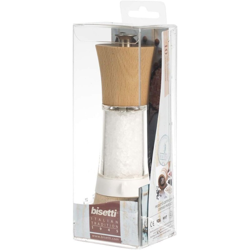 Moulin a sel - BISETTI - PISA - 18 cm - Bois / Acryl