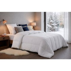 Couette Extra Chaude Microfibre - BLANREVE - 220 x 240 cm - Blanc