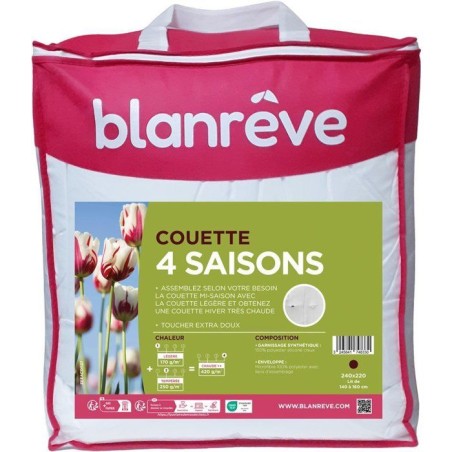 Couette 4 Saisons 420 gr/m² - BLANREVE - 240 x 220 cm - Blanc