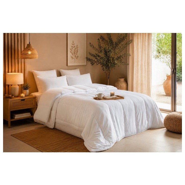 Couette 4 Saisons 420 gr/m² - BLANREVE - 240 x 220 cm - Blanc Couette 4 Saisons 420 gr/m² - BLANREVE - 240 x 220 cm - Blanc