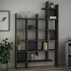 Bibliotheque étagere moderne - MANCO - Fixation murale - 122 x 188 x