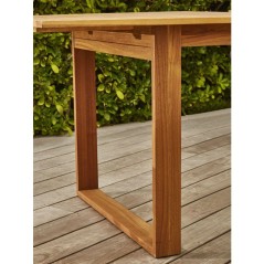 Ensemble repas de jardin - Table extensible + 8 chaises - Bois d'acaci