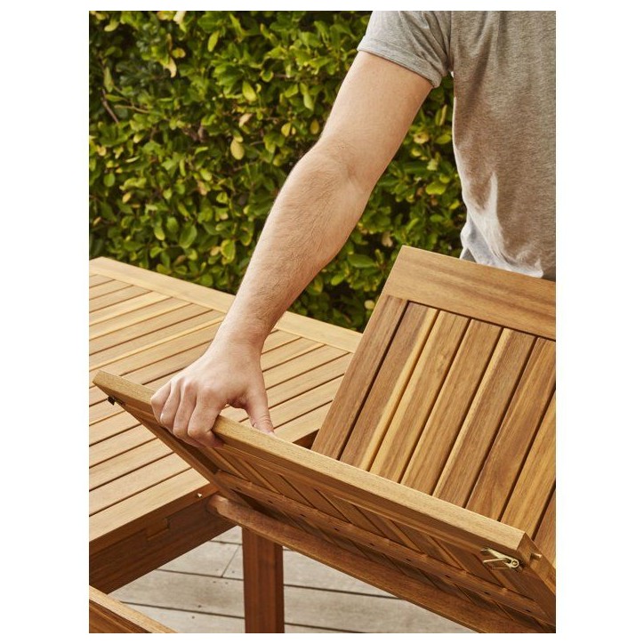 Ensemble repas de jardin - Table extensible + 8 chaises - Bois d'acacia - 8 places - LEVATA - Bocarnea Ensemble repas de jardin - Table extensible + 8 chaises - Bois d'acacia - 8 places - LEVATA - Bocarnea