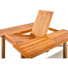 Ensemble repas de jardin TOSCANA - Table extensible + 6 chaises pliabl