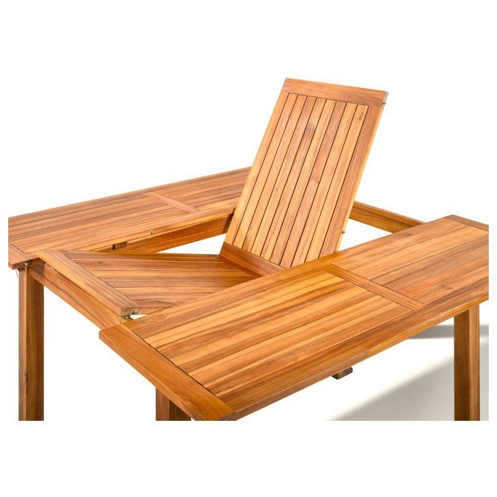 Ensemble repas de jardin TOSCANA - Table extensible + 6 chaises pliables - Bois d'acacia FSC - 6 places - Bocarnea Ensemble repas de jardin TOSCANA - Table extensible + 6 chaises pliables - Bois d'acacia FSC - 6 places - Bocarnea