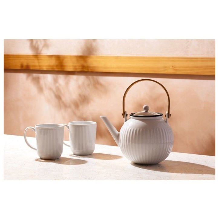 Théiere - BODUM - Douro - En porcelaine - Filtre en acier inoxydable - 1,5 l