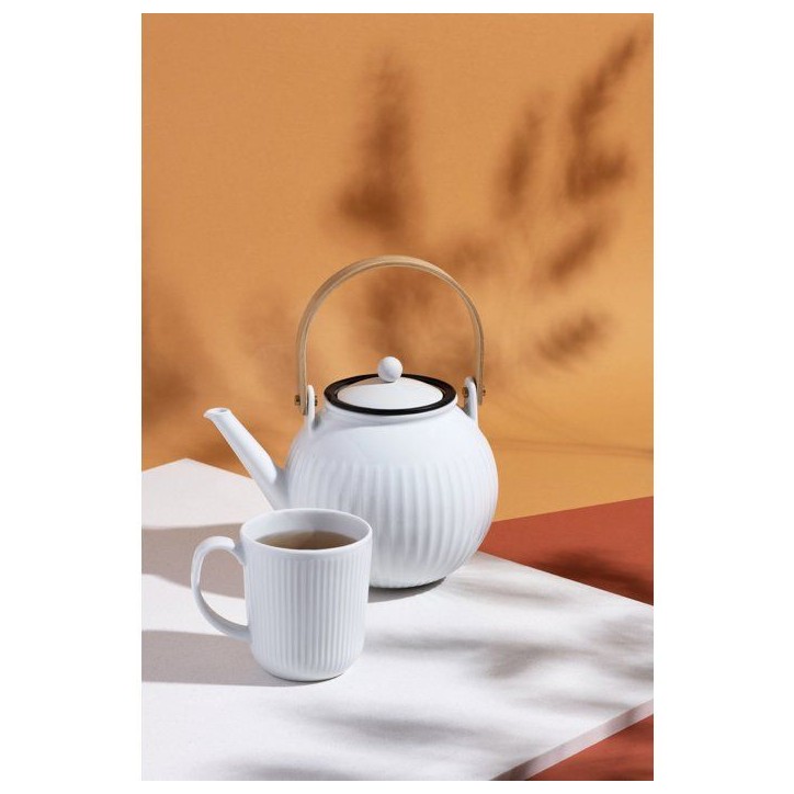 Théiere - BODUM - Douro - En porcelaine - Filtre en acier inoxydable - 1,5 l