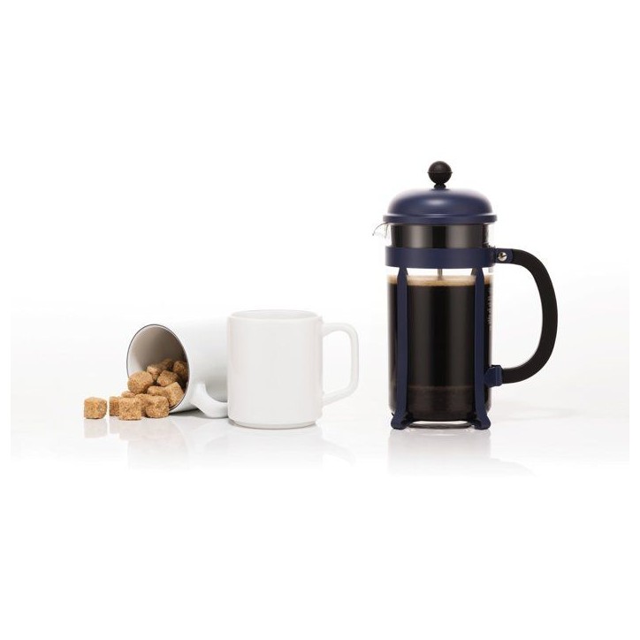 Cafetiere a piston - BODUM - Chambord - 8 tasses - 1 l - Verseuse SAN - Armature plastique