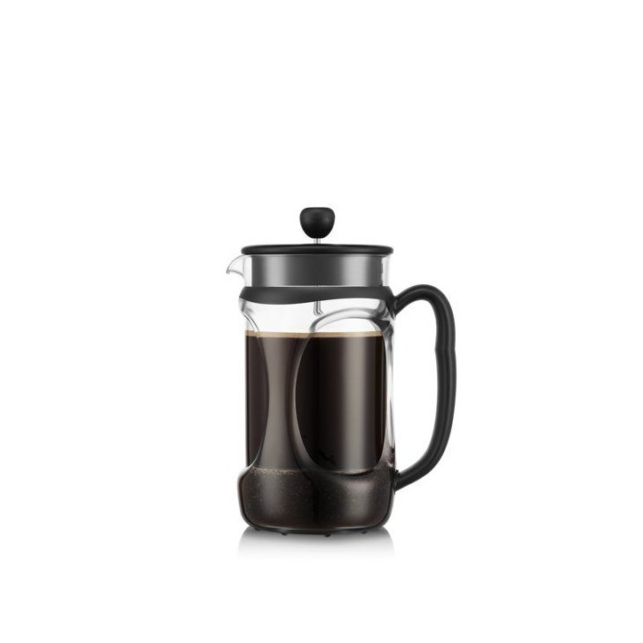 Cafetiere a piston - BODUM - Young Press - 1 L - 8 tasses - Verre / Noir Cafetiere a piston - BODUM - Young Press - 1 L - 8 tasses - Verre / Noir