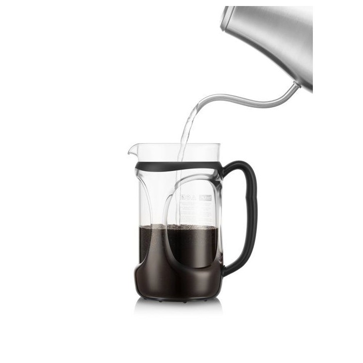 Cafetiere a piston - BODUM - Young Press - 1 L - 8 tasses - Verre / Noir Cafetiere a piston - BODUM - Young Press - 1 L - 8 tasses - Verre / Noir