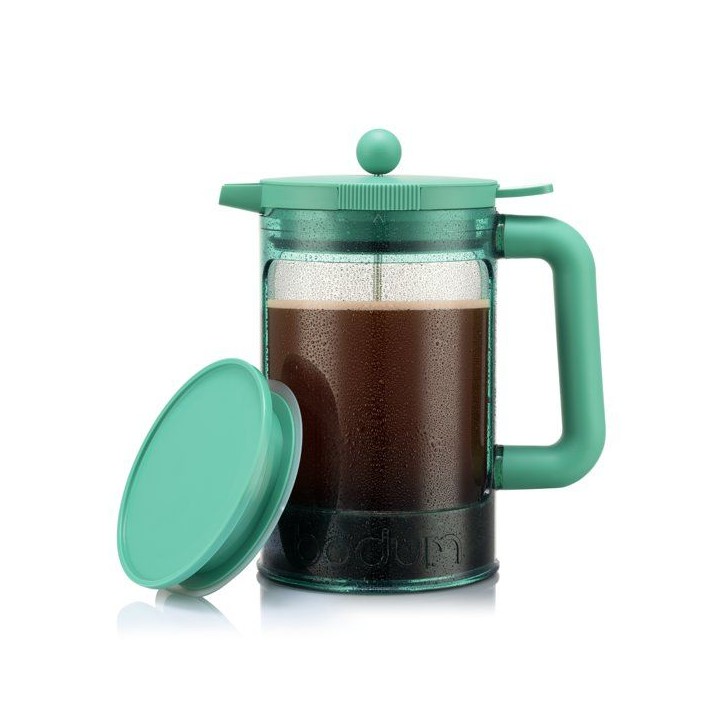 Cafetiere - BODUM - Bean Set Hot & Cold Brew - 1,5 L - 12 tasses - Avec couvercle - Vert Cafetiere - BODUM - Bean Set Hot & Cold Brew - 1,5 L - 12 tasses - Avec couvercle - Vert