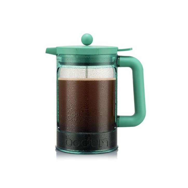 Cafetiere - BODUM - Bean Set Hot & Cold Brew - 1,5 L - 12 tasses - Avec couvercle - Vert Cafetiere - BODUM - Bean Set Hot & Cold Brew - 1,5 L - 12 tasses - Avec couvercle - Vert